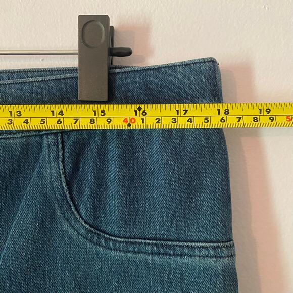 SPANX Women's size 1X Blue Skinny Jeans Stretchy Minimalist Dark Wash Pull-On - Picture 7 of 10